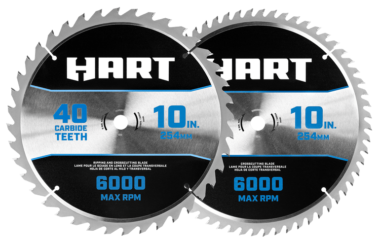 10” 40T & 60T Ripping & Crosscutting Miter Saw Blades