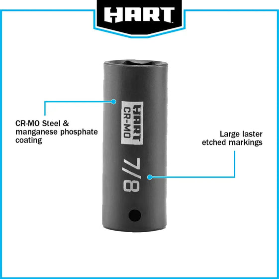 1/2" SAE Cr-Mo Impact Socket Set