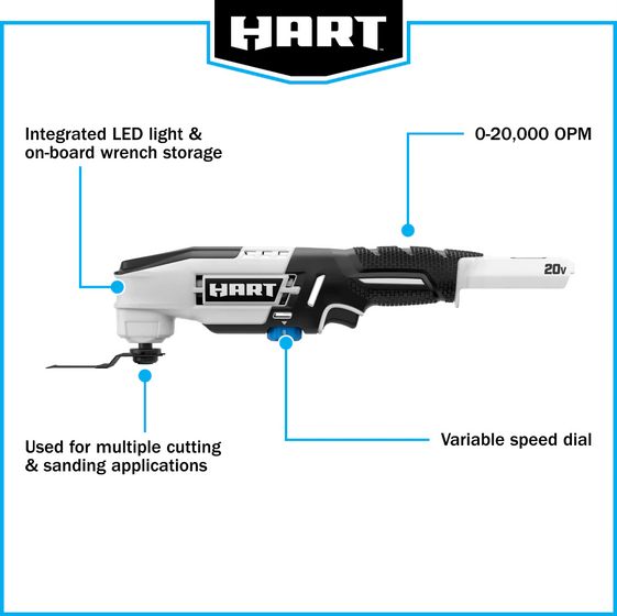 20V Cordless Multi-Tool (Battery and Charger Not Included)