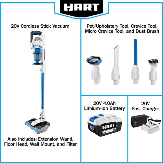 20V Cordless Stick Vacuum Kit with Dual Brush Roll