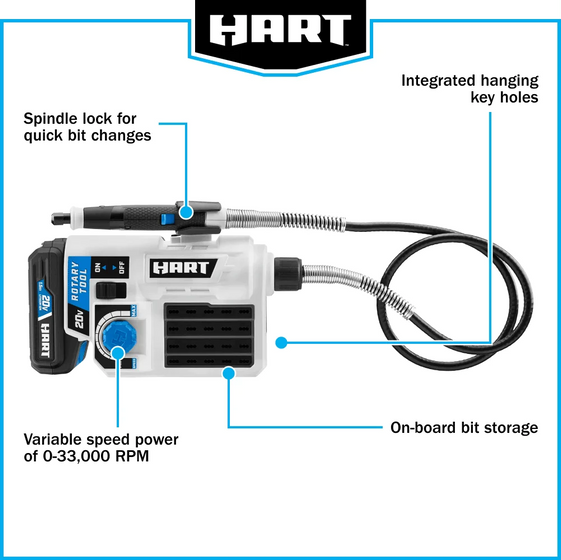 20V Rotary Grinder Tool (Battery and Charger Not Included)