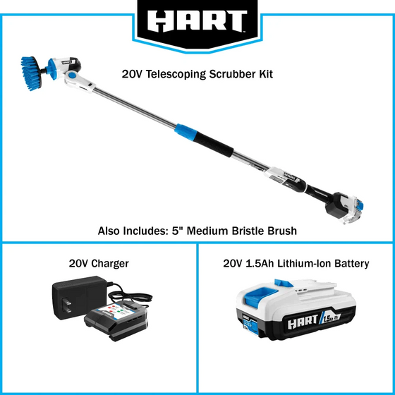 20V Telescoping Scrubber (Battery and Charger Not Included)