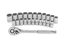 23 PC. 1/2" Drive Socket Set with Ratchet