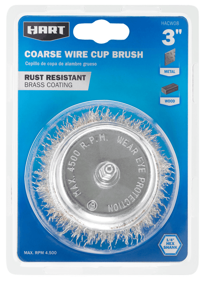 3" Coarse Wire Cup Brush