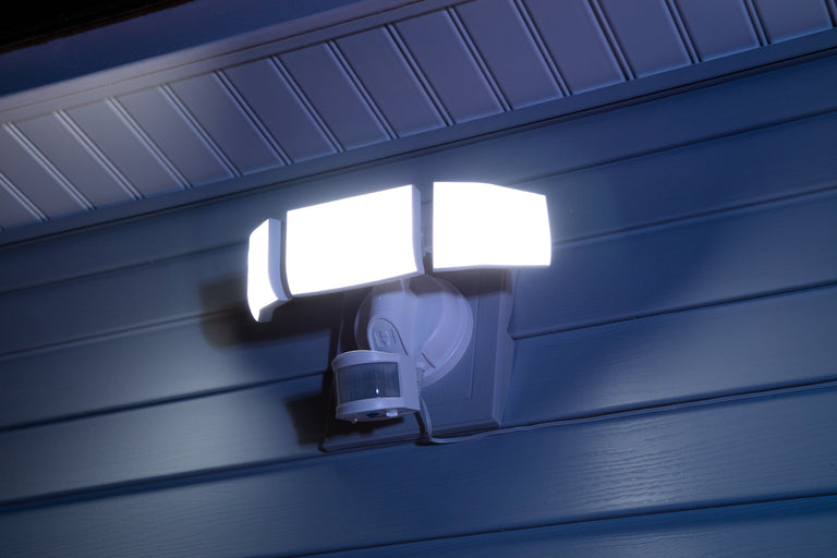 3-Head Solar Motion Sensing Security LED Light with Adjustable Light Heads, 2500 Lumens