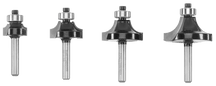 4 PC. Roundover Router Bit Set