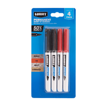 4 PK Permanent Sharp Tip Markers