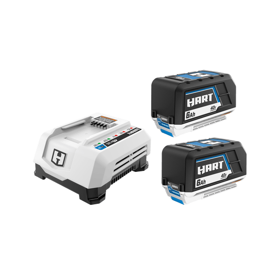 40V 6.0Ah Batteries 2-Pack + Rapid Charger