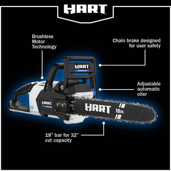 40V Supercharge Brushless 18" Chainsaw Kit