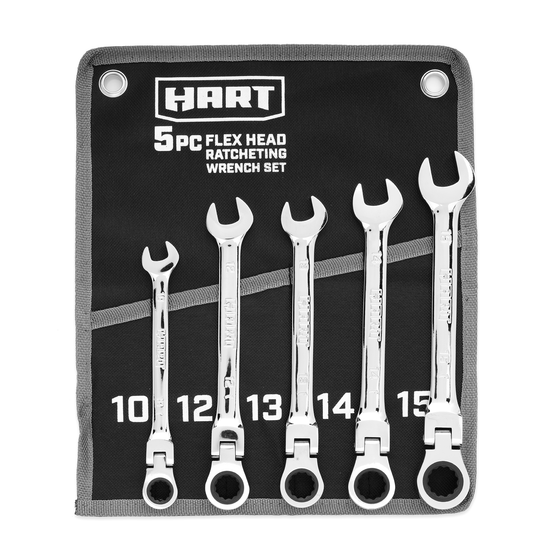 5 PC MM Flex Head Ratcheting Wrench Set