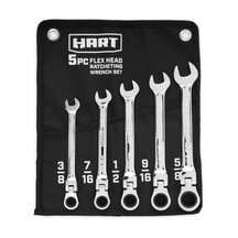 5 PC SAE Flex Head Ratcheting Wrench Set