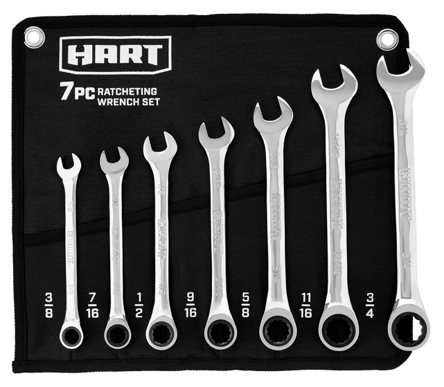 7 PC SAE Ratcheting Wrench Set