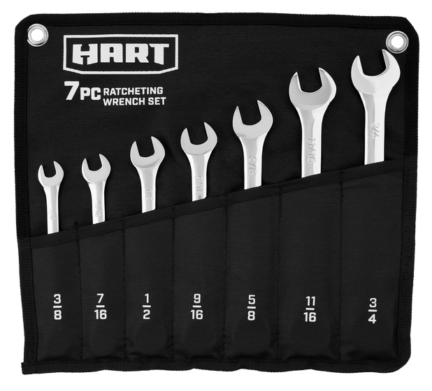 7 PC SAE Ratcheting Wrench Set