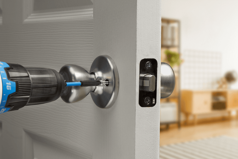 Wood Door Lock Installation Kit