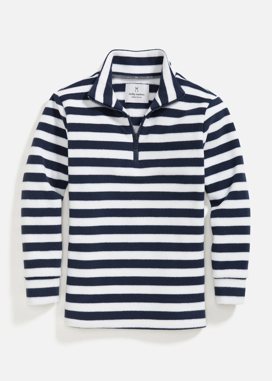 Kids Windabout Pullover in (Pink / White) Dudley – Fleece Striped Stephens