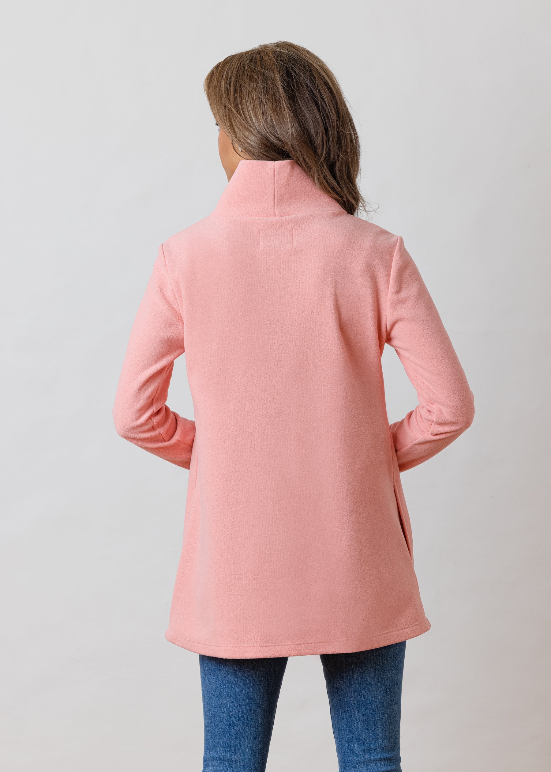 Cobble Hill Turtleneck in Terry Fleece (Island Coral)