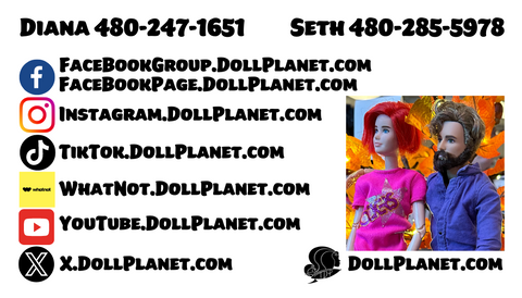 Doll Planet Hair Business Card Contact and Links
