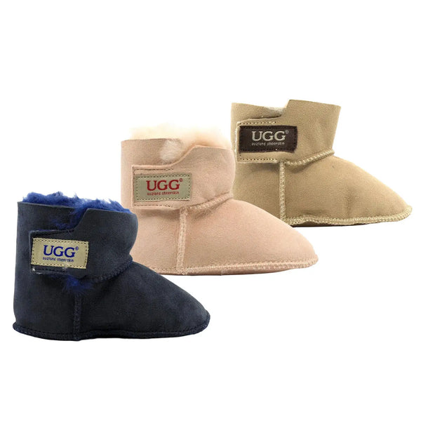 UGG Premium Erin Baby Boots in Navy, Pink and Natural Sand Colours