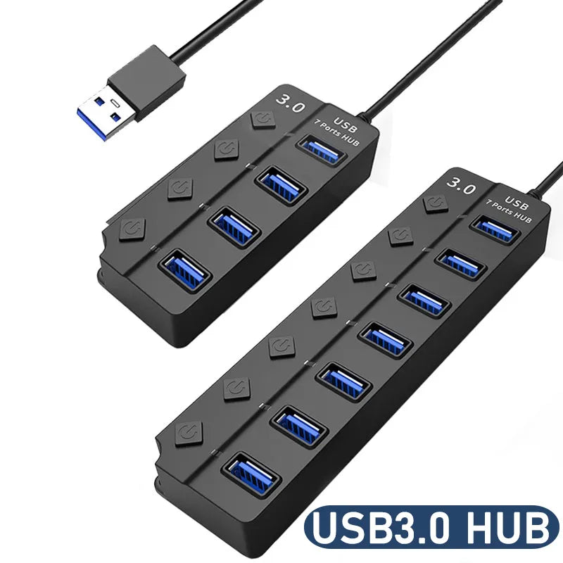 USB 3.0 Port Multi USB Splitter Hub with switcher