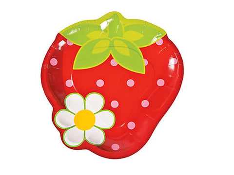 Strawberry Party 9-inch paper plates (8 