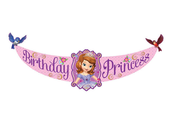 Sofia the First Birthday Princess Banner – My Little Party Shop