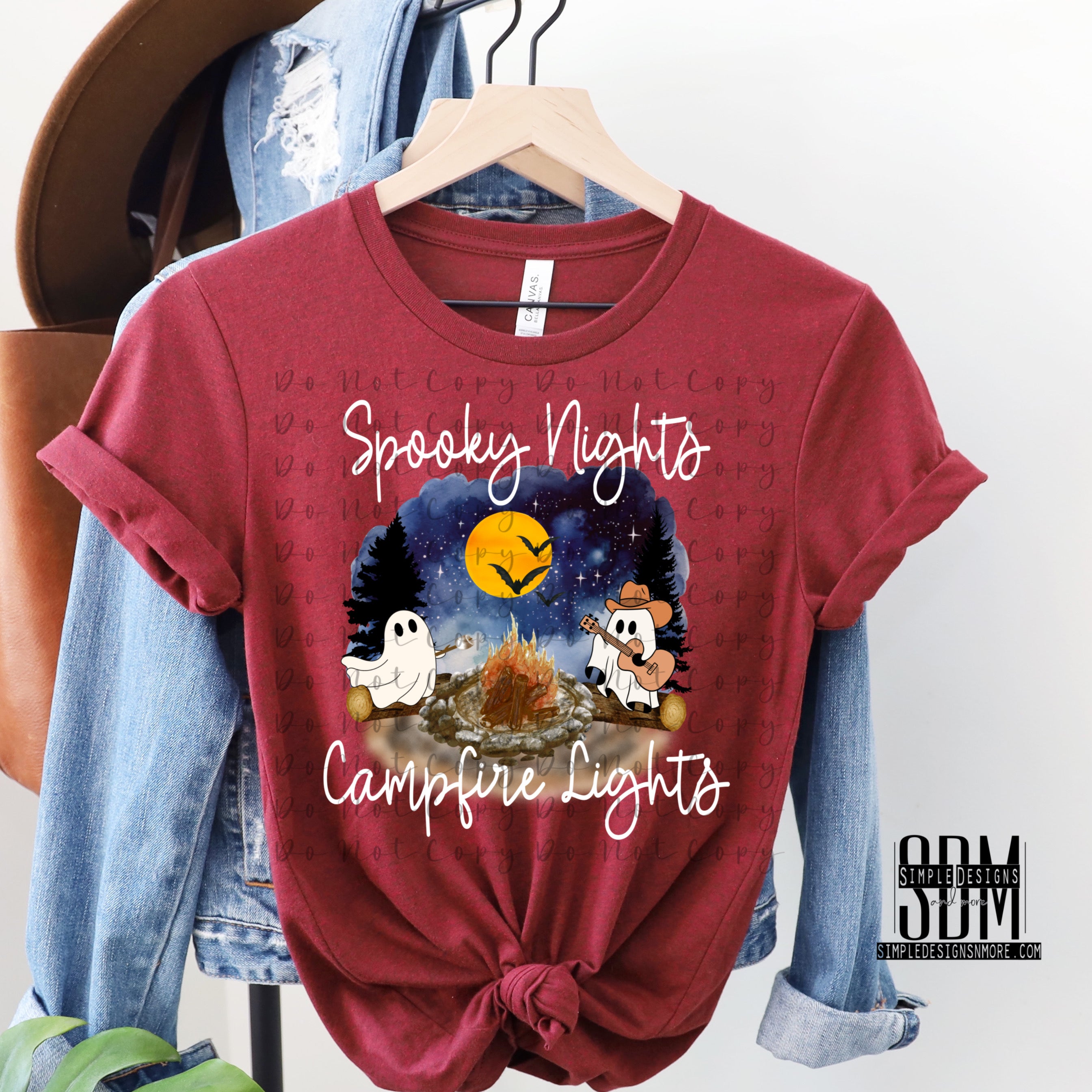 Spooky Nights Campfire Light Heat Transfer Sublimation, Sublimation, DTF Direct to Film