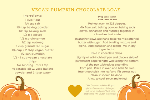 Recipe for Pumpkin Chocolate Bread