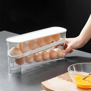 Egg Storage Rack Refrigerator Dispenser - BizzyBargains.com