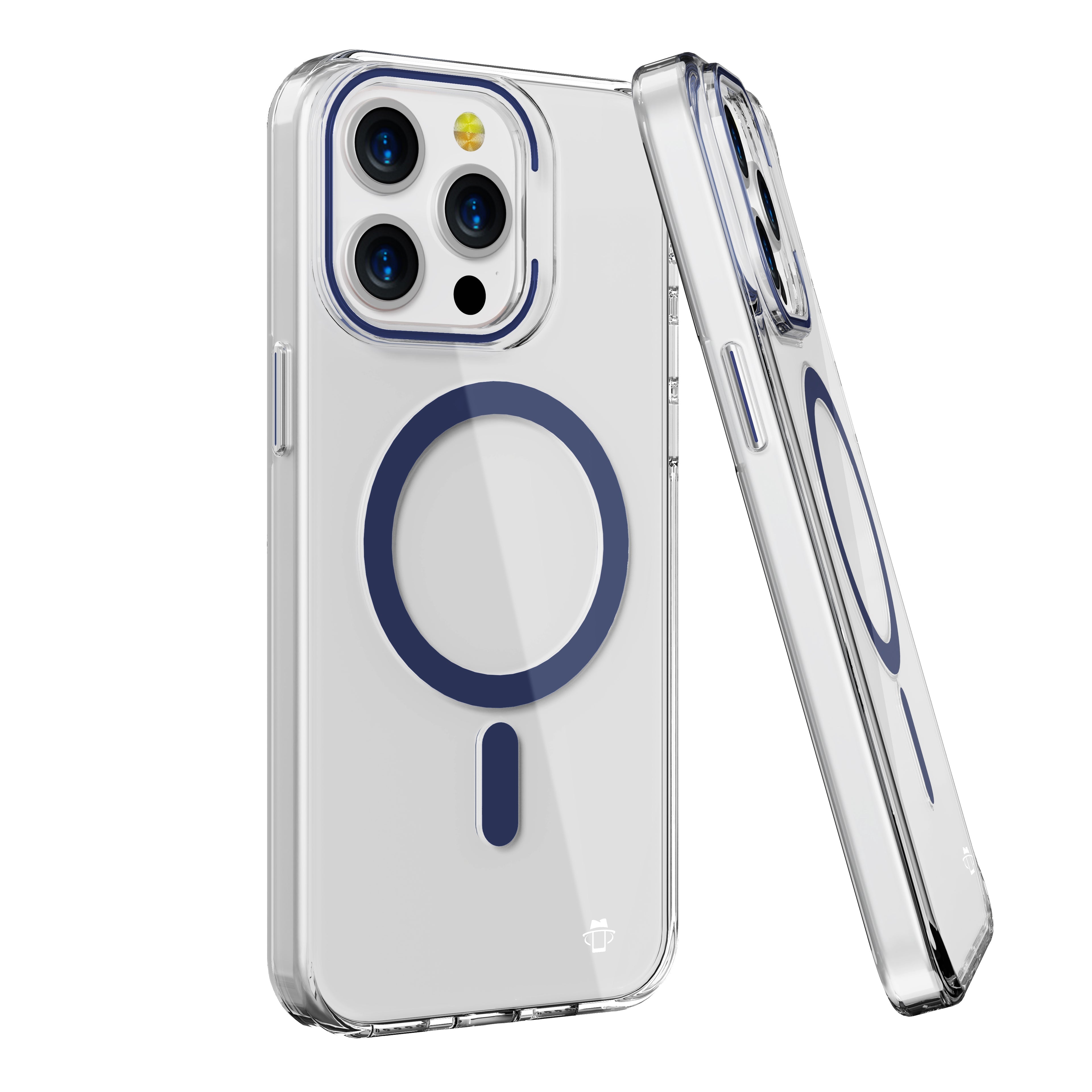 Navy Blue Pure Clear Magnetic Case in Package for iPhone 14 Pro