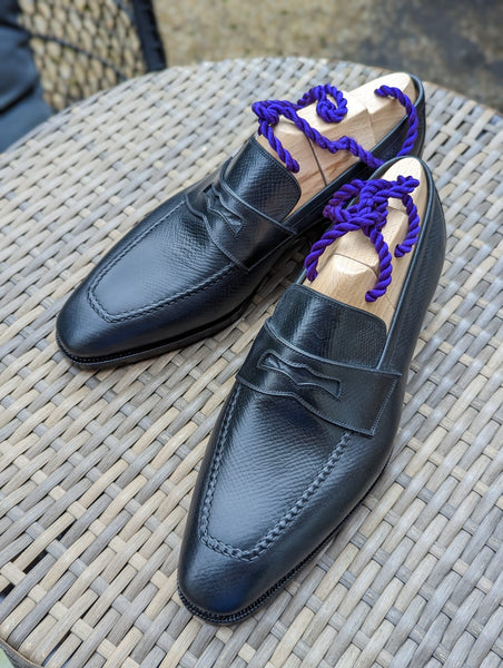 Sam Invoice. UK11 Black Sinatra Hatchgrain Shoes – Ascot Shoes