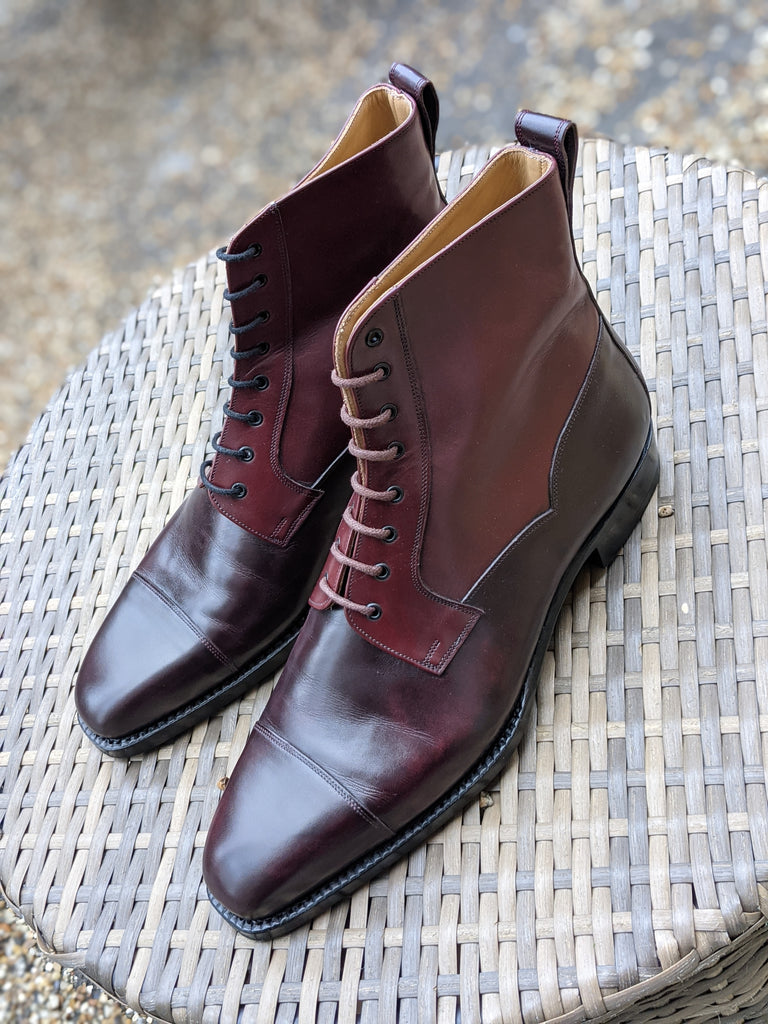 Vass Derby Tall Boots - Oxblood Calf, UK 10, U last – Ascot Shoes