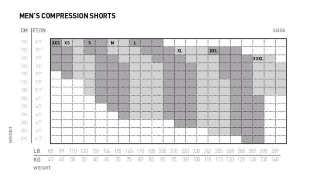 2XU Size Guide