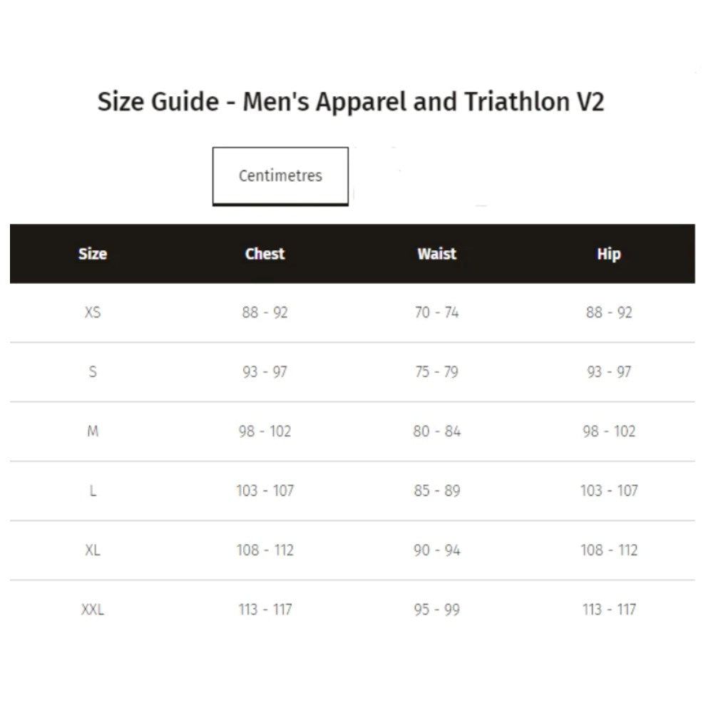 2XU Size Guide