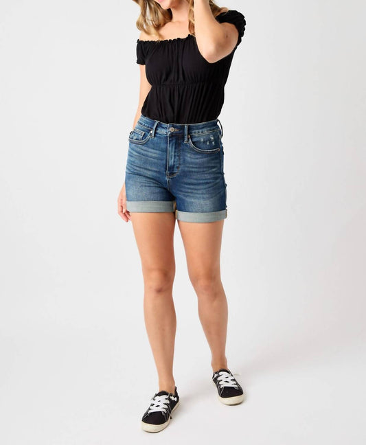 Judy Blue - Tummy Control Cuffed Shorts