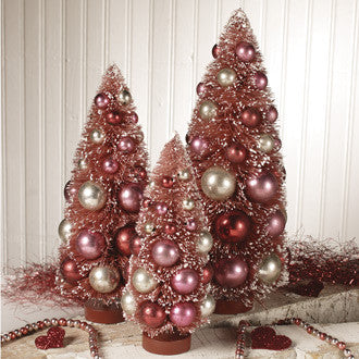 Red Bottle Brush Trees - TheHolidayBarn.com