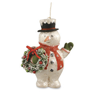 Jolly Snowman Ornament | Bethany Lowe Designs - TheHolidayBarn.com