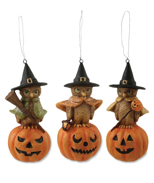 Witchy Owl Ornaments - TheHolidayBarn.com