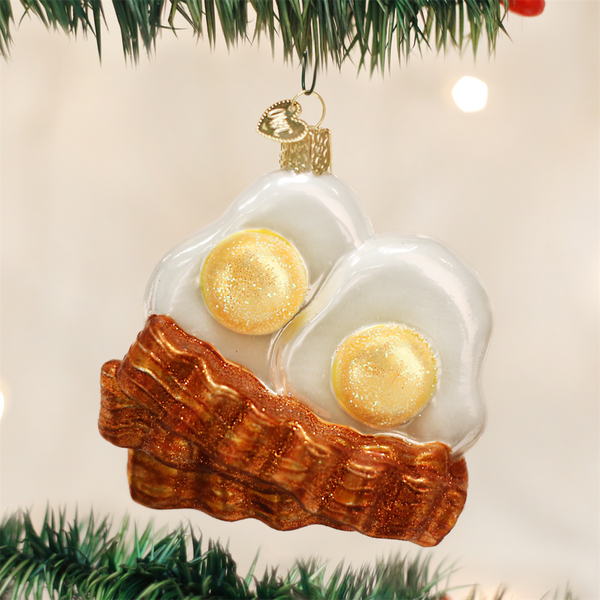 Bacon and Eggs Ornament | Old World Christmas Glass Ornaments ...