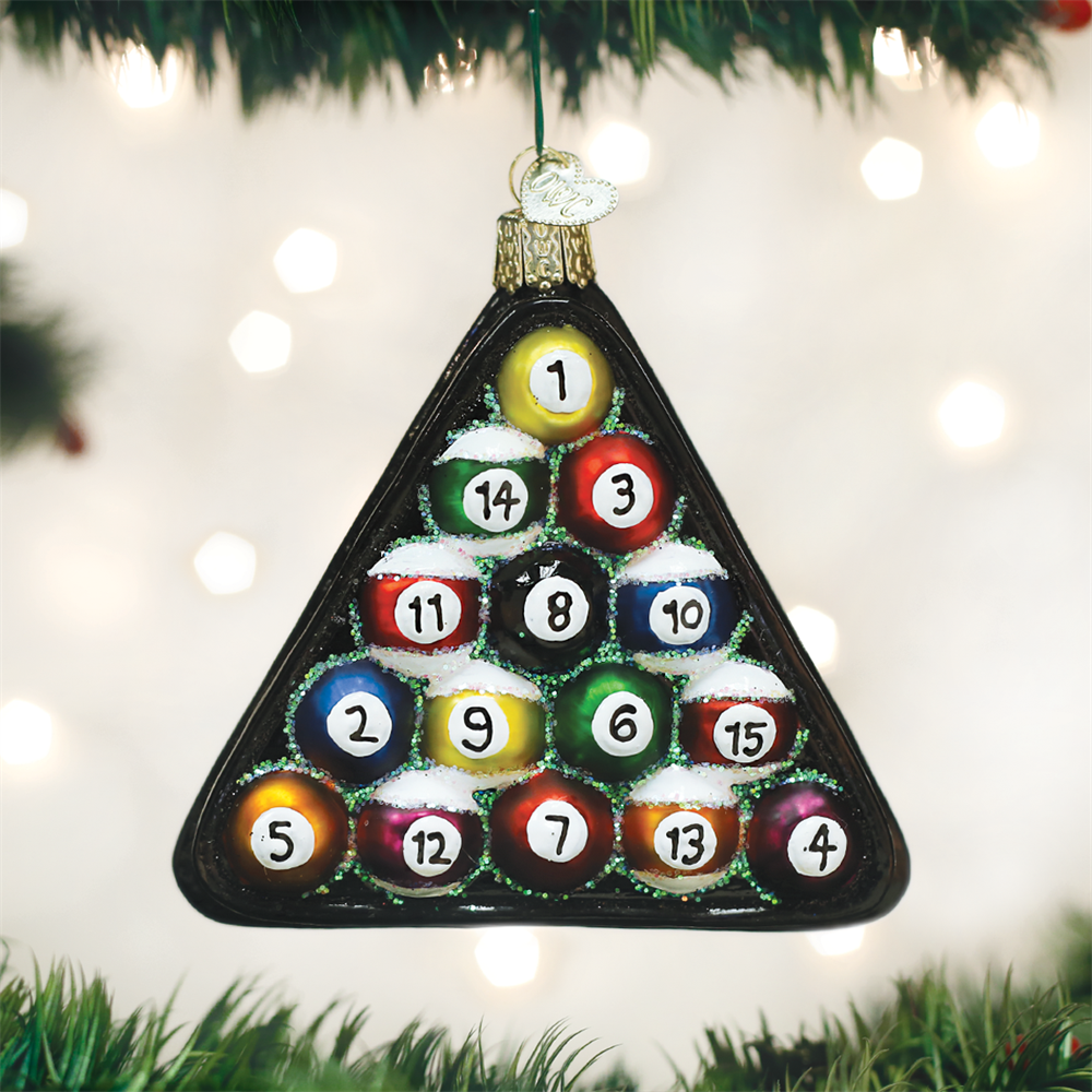 Billiard Balls Ornament | Gifts for Pool Players - Christmas Ornaments ...