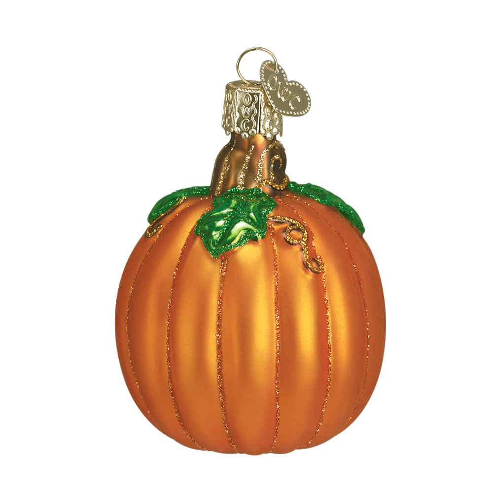 Glass Pumpkin Ornament | Decorate a Halloween or Thanksgiving Tree