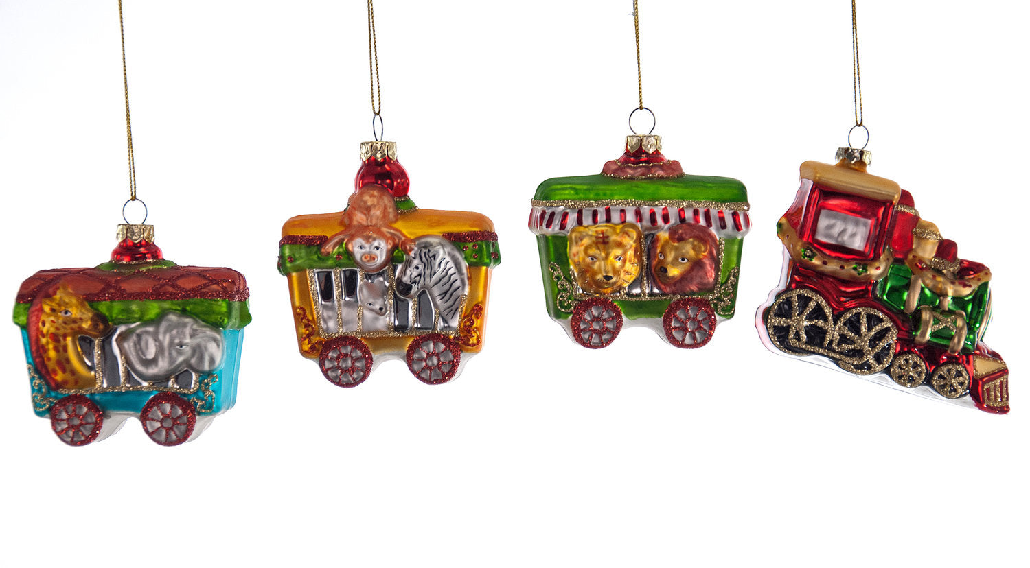 train ornament set