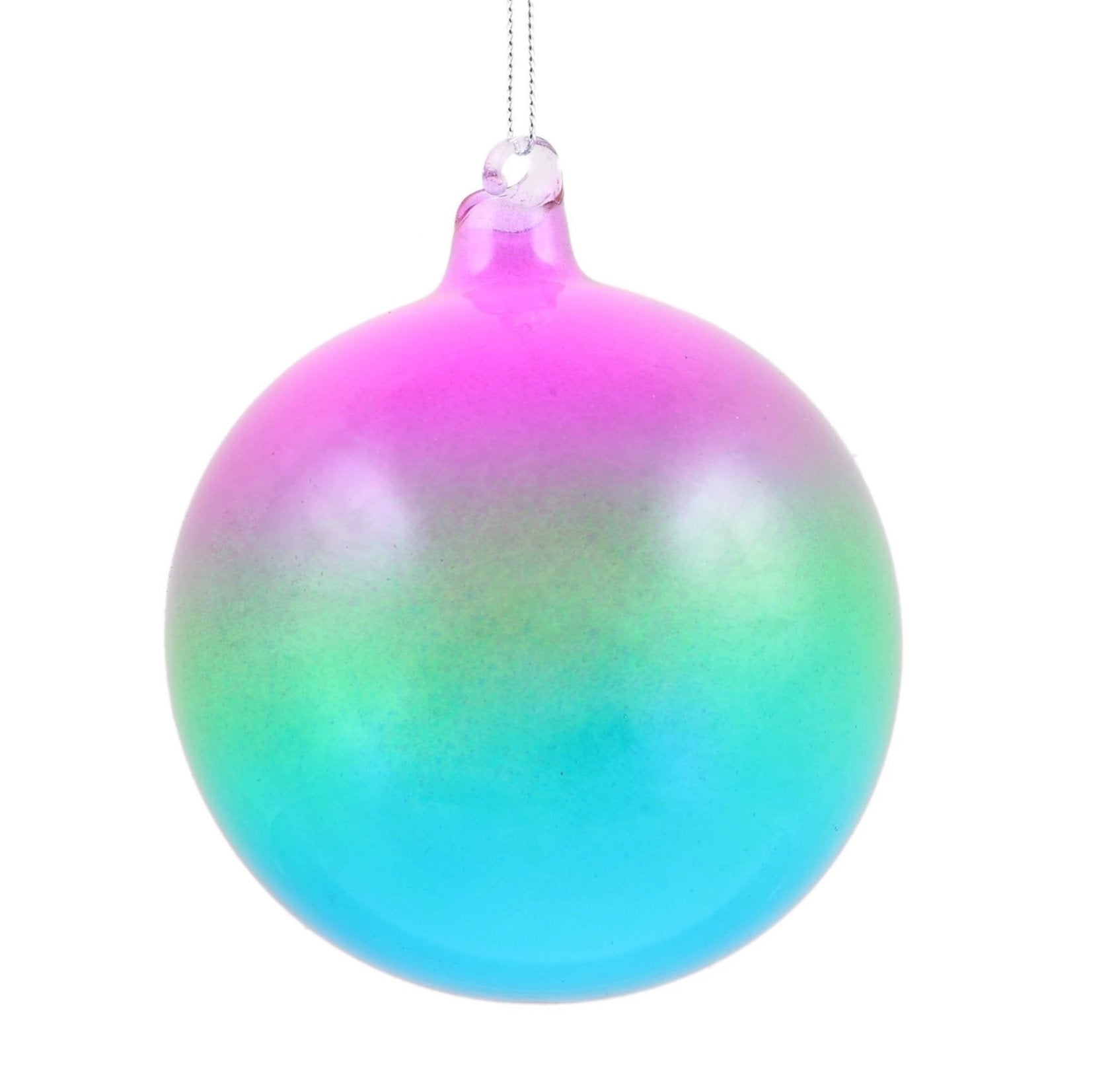 Jim Marvin Green, Blue, Fuchsia Glass Ball Ornaments ...