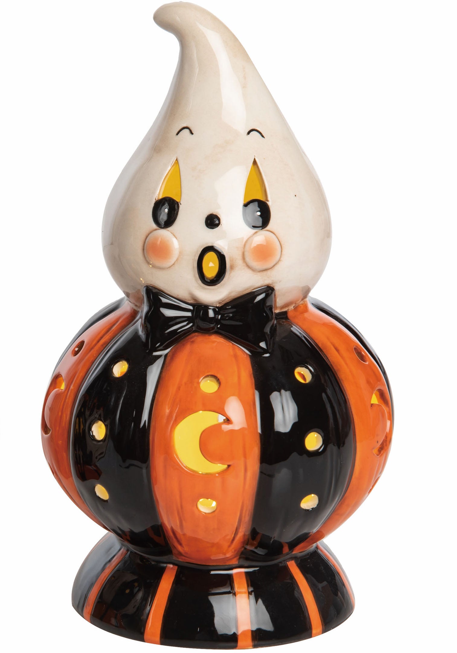 Johanna Parker Light Up Ghost Ceramic Figurine Halloween