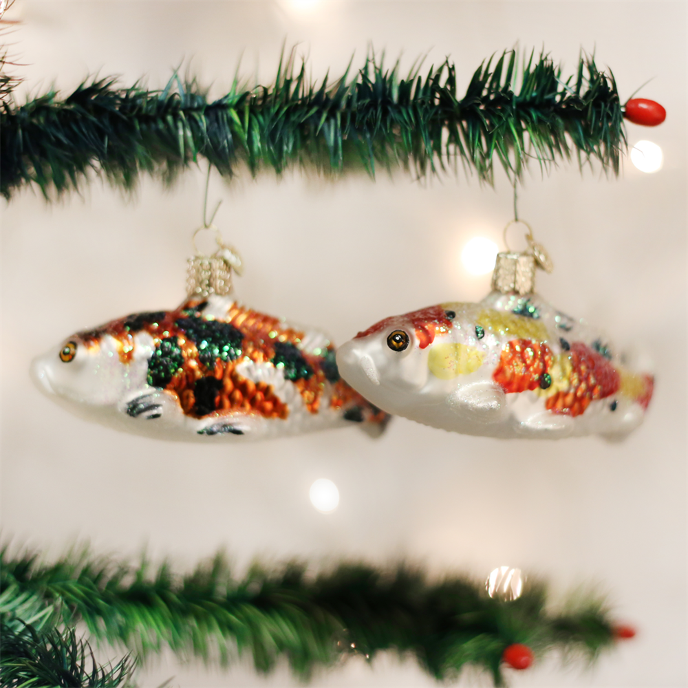 Koi Fish Ornaments | Glass Tree Ornament by Old World Christmas ...