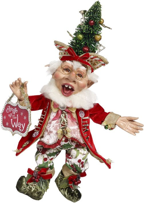 Mark Roberts Bell Ringer Elf with Jingle All The Way Sign and Tree Hat ...