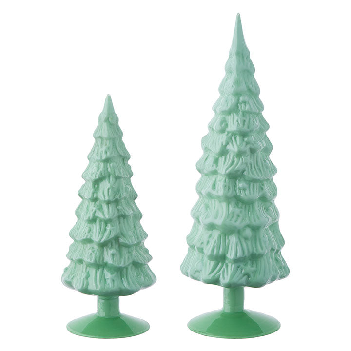 glass christmas trees