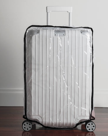 RIMOWA hybrid with universal clear PVC suitcase protector on