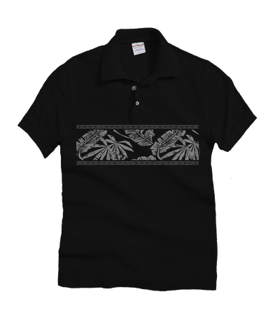Island Band - Black Short Sleeve Oceanfront Polo Shirt