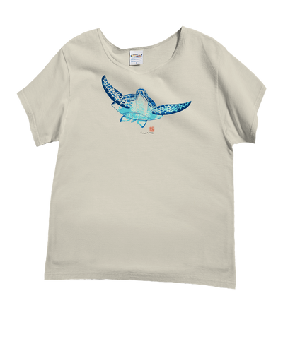 Wyland® Sea Turtle Brushed - Coconut Dyed Short Sleeve Scoop Neck T-Shirt