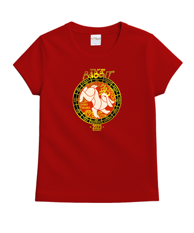 Year Of The Rabbit 2023 - Candy Apple Red Dyed Short Sleeve Crewneck T-Shirt